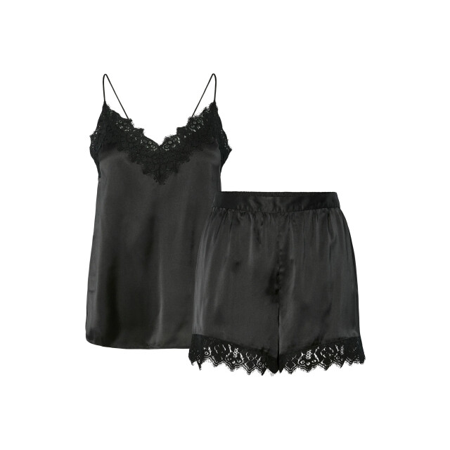 Pieces Dames pyjama pcjenna nachtset satijn 17159913-Black large