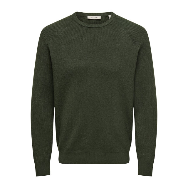 Only & Sons Onsalfi reg ls crew knit camp cs donker 5219.27.0005 large