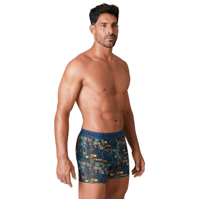 Muchachomalo Heren 12-pack boxershorts print/effen U-GOLDEN1010-14 large