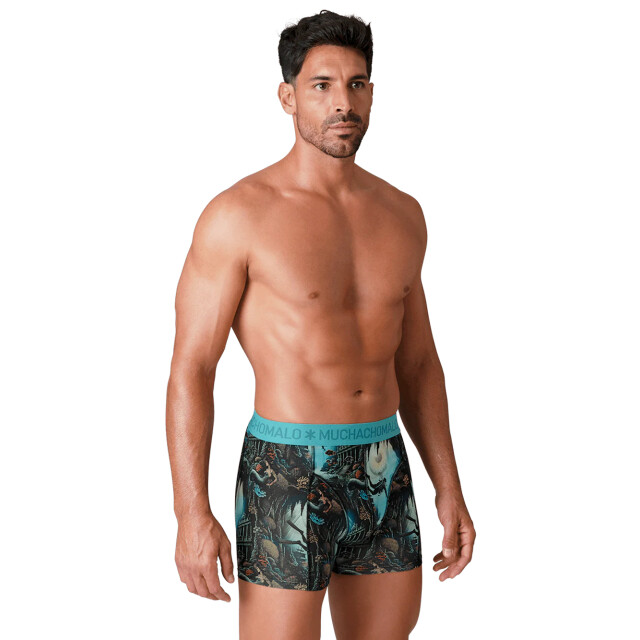 Muchachomalo Heren 12-pack boxershorts print/effen U-GOLDEN1010-14 large