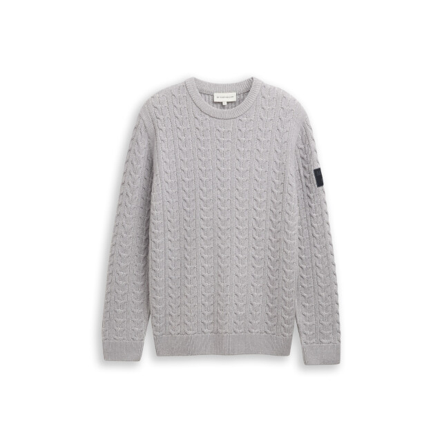 Tom Tailor Plated cable crew neck 1049475 large