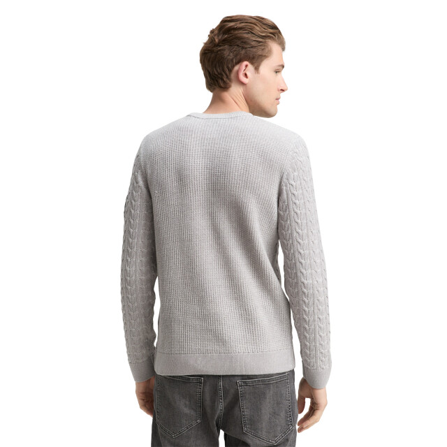 Tom Tailor Plated cable crew neck 1049475 large