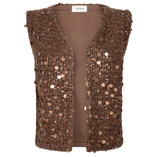Aaiko Gilet narin tweed pes 5 Aaiko Gilet NARIN TWEED PES 5 large