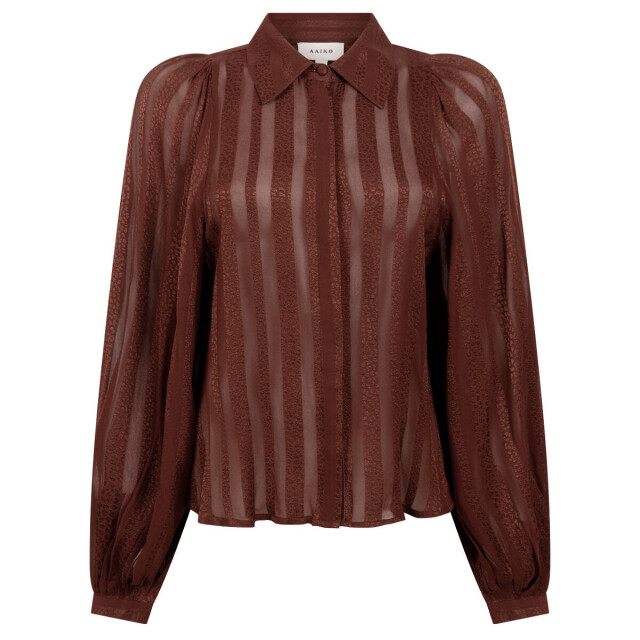 Aaiko Blouse lange mouw rose stripes vis Aaiko Blouse lange mouw ROSE  STRIPES VIS large