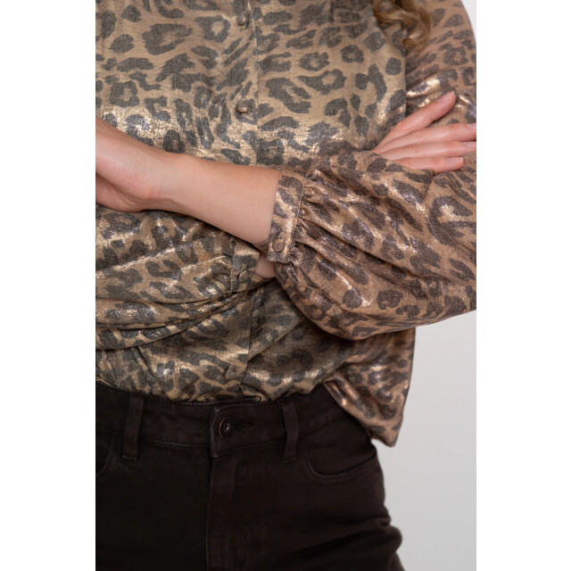 Geisha 53869-14 blouse velvet look leopard 53869-14 Blouse velvet look leopard large