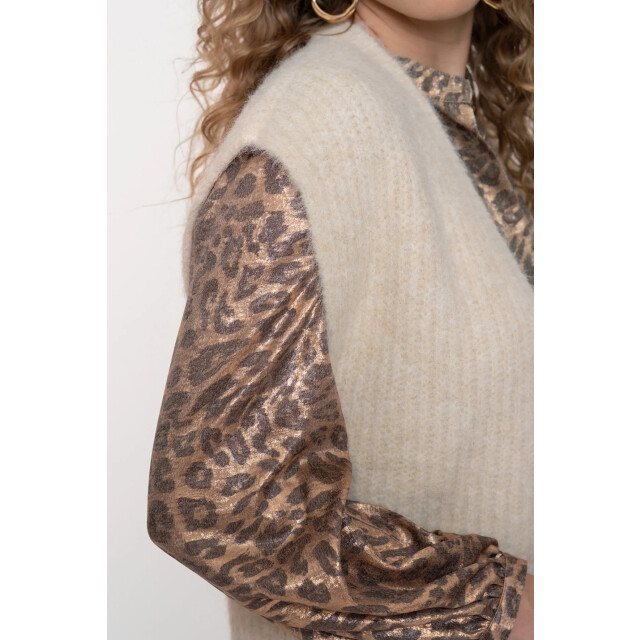 Geisha 53869-14 blouse velvet look leopard 53869-14 Blouse velvet look leopard large