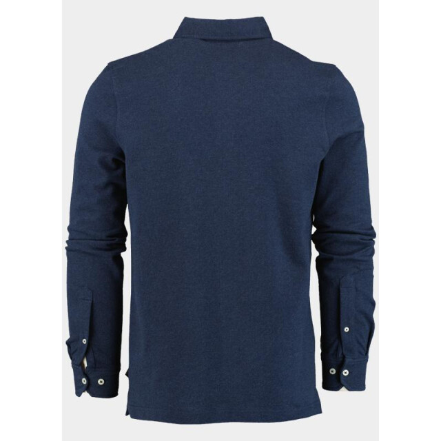 Scotland Blue Polo lange mouw smith polo ls pique spe25308sm41sb/290 navy 196293 large