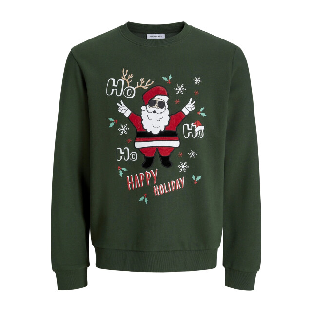 Jack & Jones Heren kersttrui jjchristmas donker 12279225-Kombu Green large