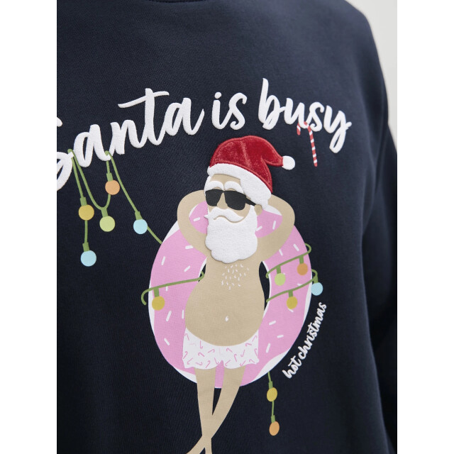 Jack & Jones Heren kersttrui jjchristmas donker 12279225-Sky Captain large