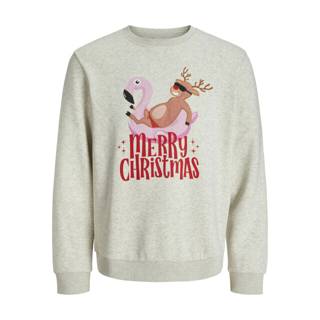 Jack & Jones Heren kersttrui jjchristmas 12279225-White Melange large