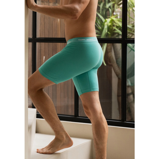 Happy Shorts Heren boxershorts met lange pijpen boxer briefs neon groen/oranje HS-J-1311-LONG large
