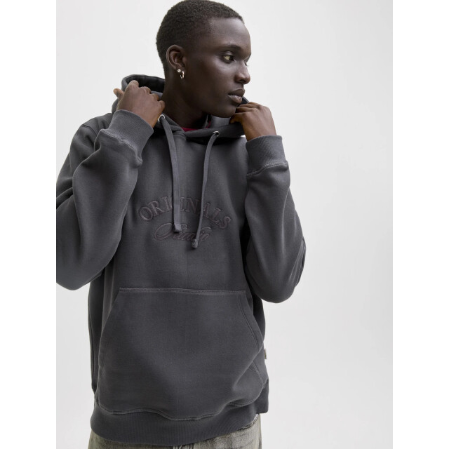 Jack & Jones Heren hoodie jorbleecker donker 12285796-Asphalt JJ large