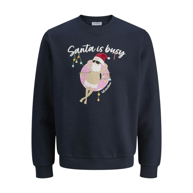 Jack & Jones Heren kersttrui jjchristmas donker 12279225-Sky Captain large