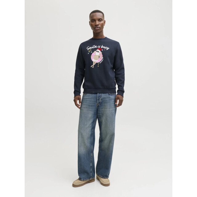 Jack & Jones Heren kersttrui jjchristmas donker 12279225-Sky Captain large