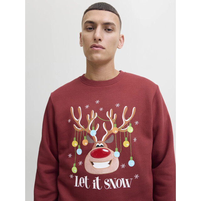 Jack & Jones Heren kersttrui jjchristmas 12279225-Brick Red large