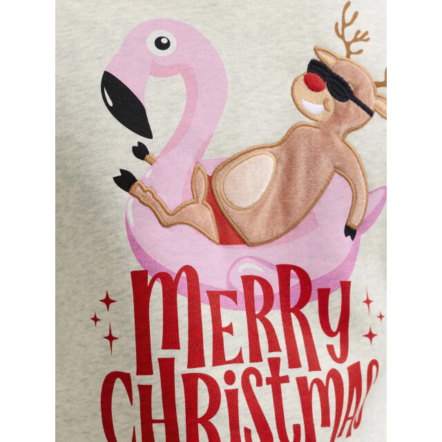 Jack & Jones Heren kersttrui jjchristmas 12279225-White Melange large