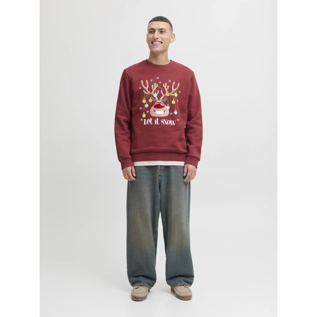 Jack & Jones Heren kersttrui jjchristmas 12279225-Brick Red large