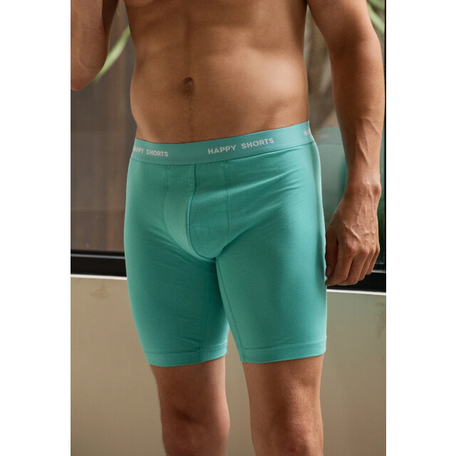 Happy Shorts Heren boxershorts met lange pijpen boxer briefs neon groen/oranje HS-J-1311-LONG large