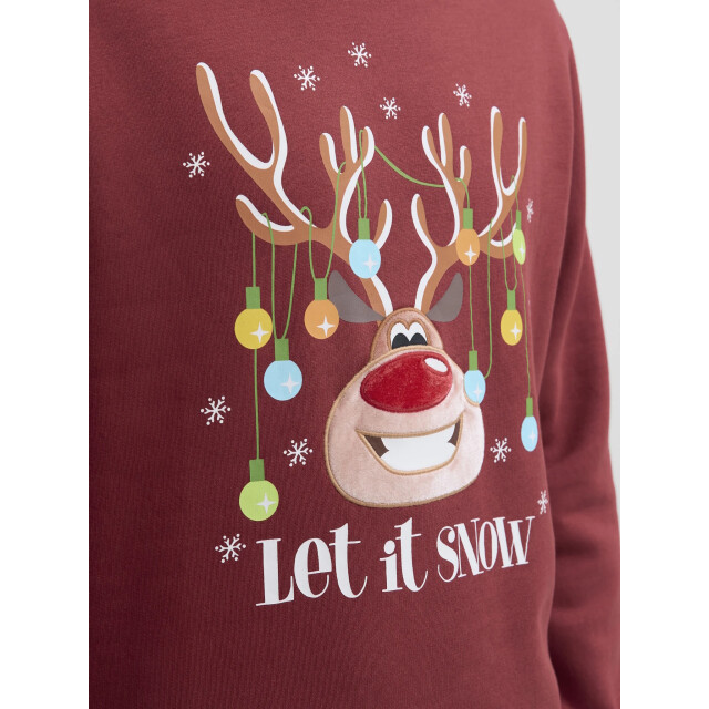 Jack & Jones Heren kersttrui jjchristmas 12279225-Brick Red large