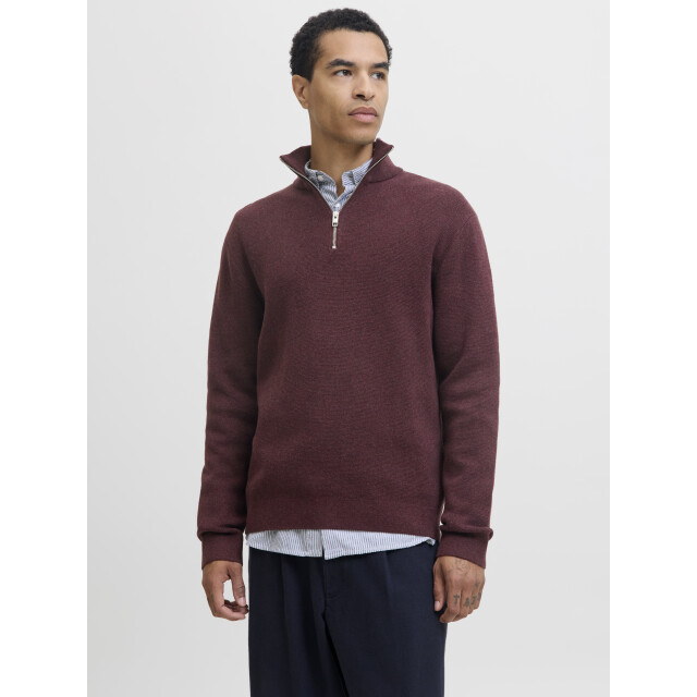 Jack & Jones jprblamilano stitch knit half zip s 12259664 winetasting 05711.680.0080 large