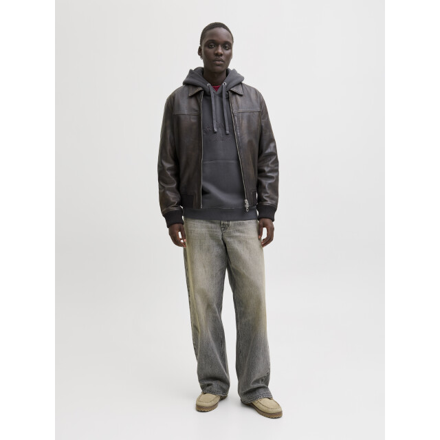 Jack & Jones jorbleecker branding sweat hood bf 12285796 asphalt 05734.940.0033 large