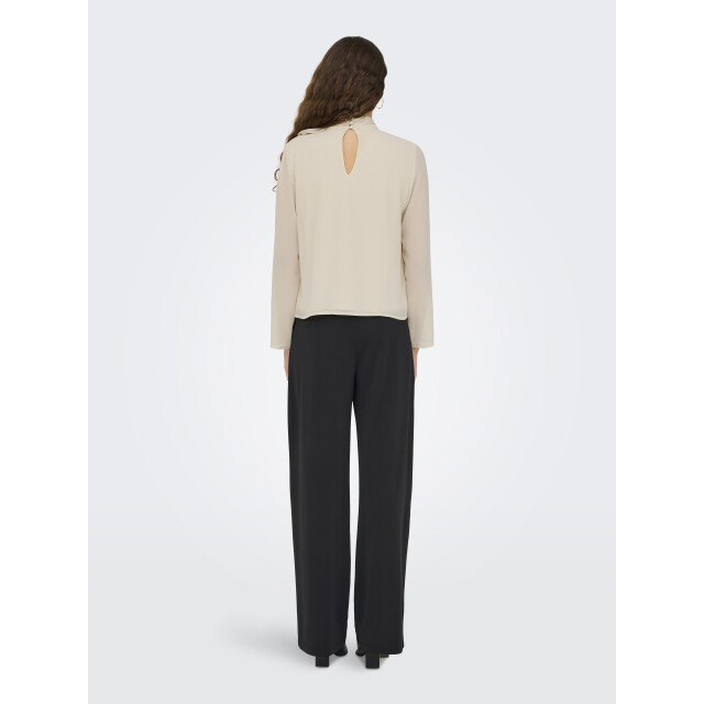 Jacqueline de Yong nomi l/s high neck rose top wvn 15361373 whitecap gray 06615.100.0215 large