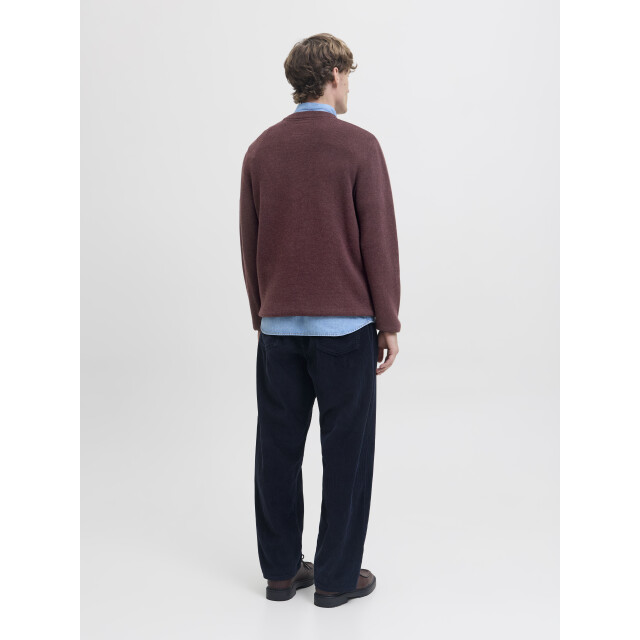 Jack & Jones jprblamilano stitch knit crew neck 12259666 winetasting 05711.680.0121 large