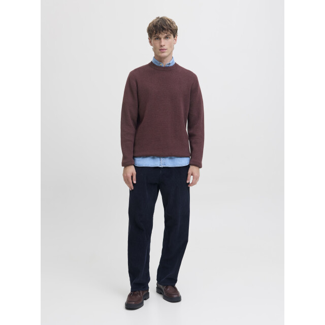 Jack & Jones jprblamilano stitch knit crew neck 12259666 winetasting 05711.680.0121 large