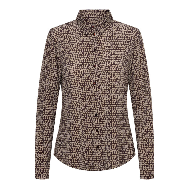&Co Woman Lotte blouse stamp- LOTTE STAMP-AUBERGINE large