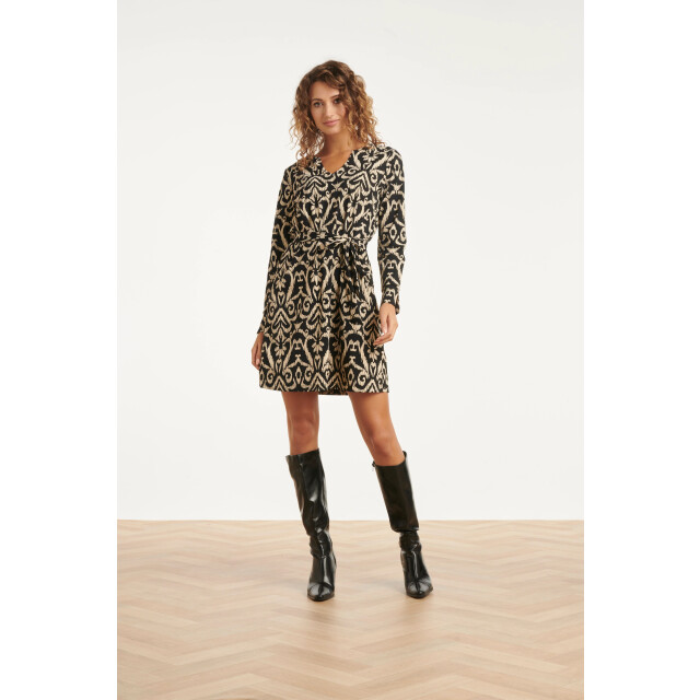 Smashed Lemon 25816 – jurk met abstract ruitdessin | 25816-999-720 large
