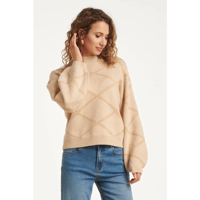 Smashed Lemon 25738 – gebreide top met tijdloos ruitdessin | 25738-720-025 large