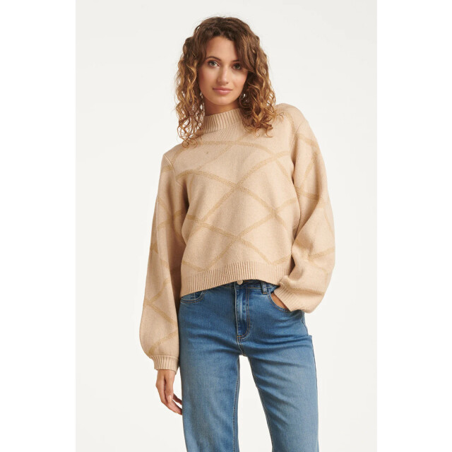 Smashed Lemon 25738 – gebreide top met tijdloos ruitdessin | 25738-720-025 large