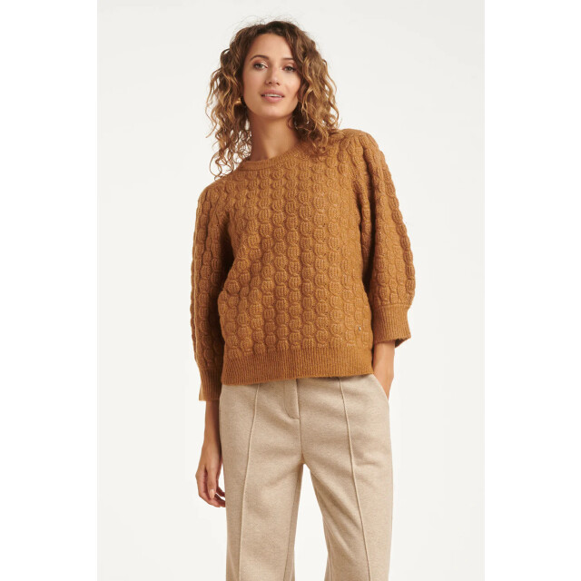 Smashed Lemon 24834 tobacco gebreide trui | 24834-760-XS large