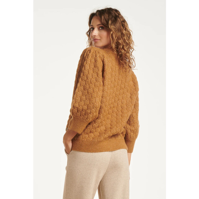 Smashed Lemon 24834 tobacco gebreide trui | 24834-760-XS large