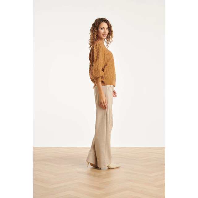 Smashed Lemon 24834 tobacco gebreide trui | 24834-760-XS large