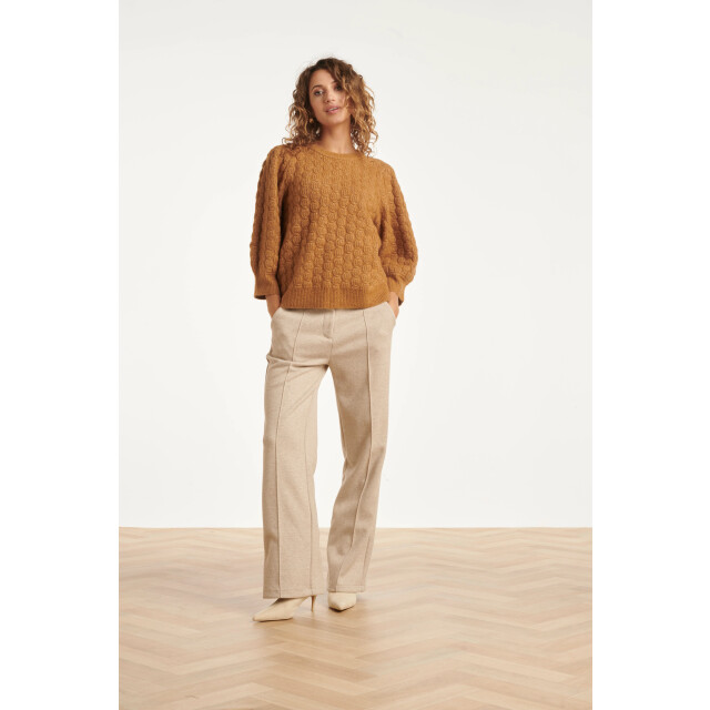 Smashed Lemon 24834 tobacco gebreide trui | 24834-760-XS large