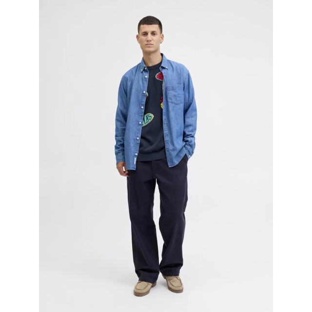 Jack & Jones Heren kersttrui jorholiday donkerblauw 12287994-Sky Captain large