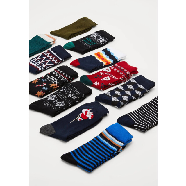 Jack & Jones Heren sokken adventskalender 24-paar giftbox kerst 12180972-AW25 large