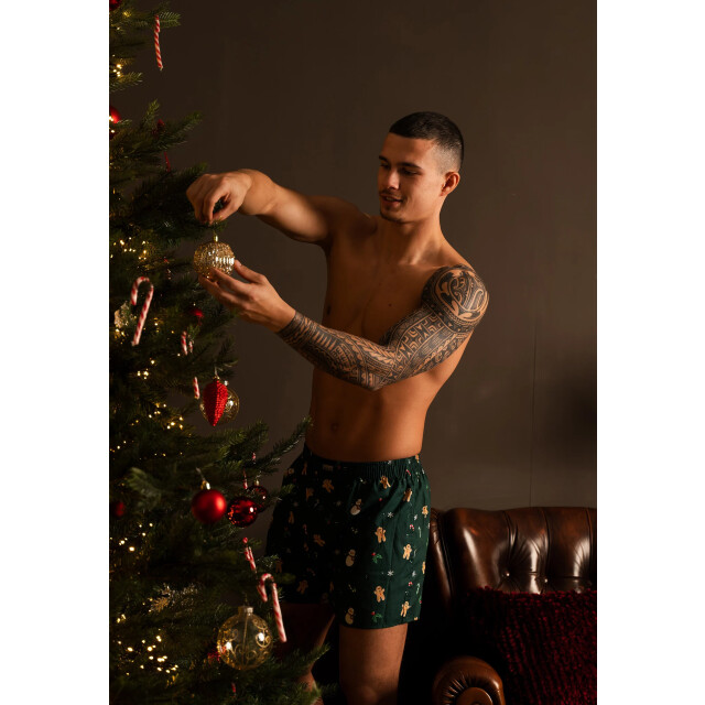 Happy Shorts Wijde boxershorts heren kerst 3-pack geruit/print/effen HS-378-3 large