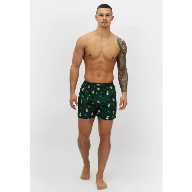 Happy Shorts Wijde boxershorts heren kerst 3-pack geruit/print/effen HS-378-3 large
