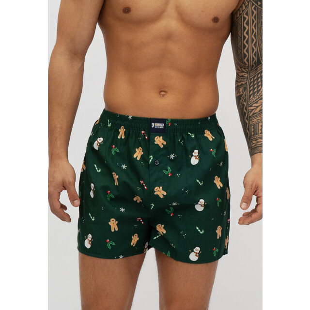 Happy Shorts Wijde boxershorts heren kerst 3-pack geruit/print/effen HS-378-3 large