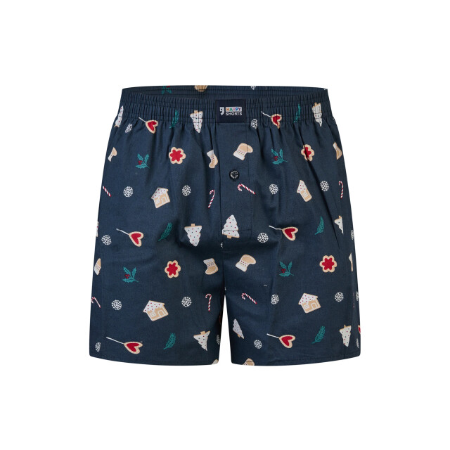 Happy Shorts Wijde boxershorts heren kerst 3-pack geruit/print/effen HS-1197-3 large