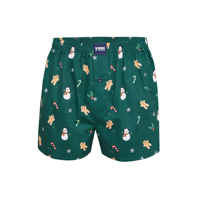 Happy Shorts Wijde boxershorts heren kerst 3-pack geruit/print/effen HS-378-3 large