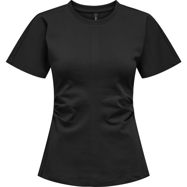 Only Onlmarie s/s ruching top jrs noos black 15365258-177911 large