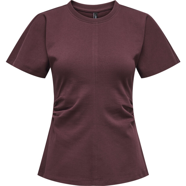 Only Onlmarie s/s ruching top jrs noos decadent chocola 15365258-215570 large