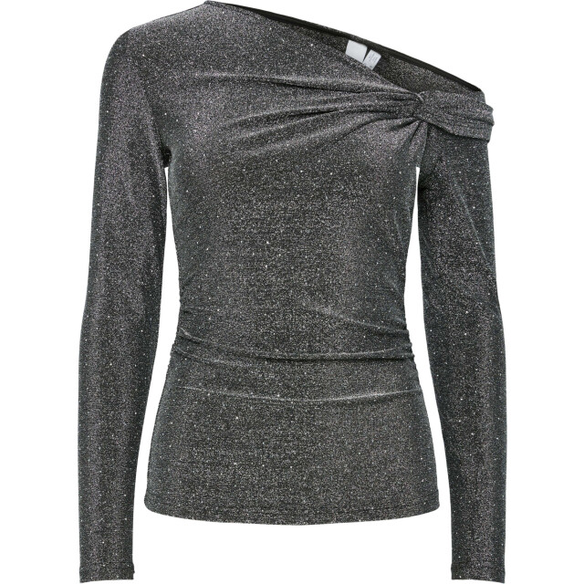 Y.A.S Yasstarla ls off shoulder top black/dark silver 26039094-190939001 large