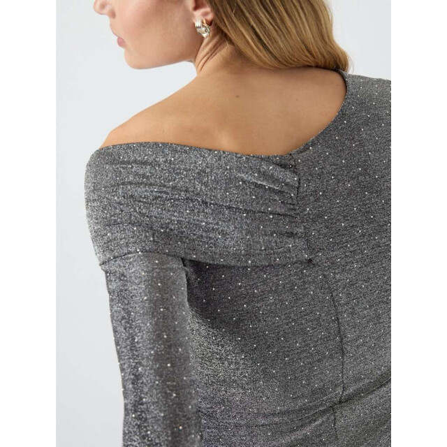 Y.A.S Yasstarla ls off shoulder top black/dark silver 26039094-190939001 large