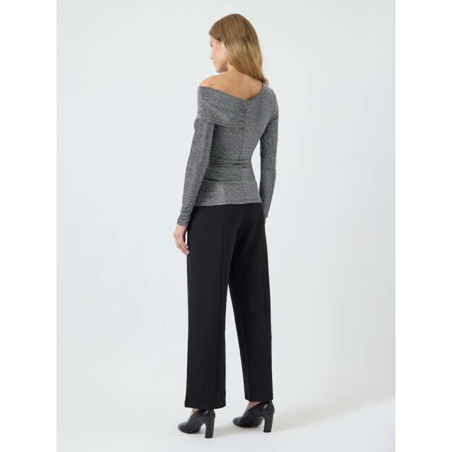 Y.A.S Yasstarla ls off shoulder top black/dark silver 26039094-190939001 large