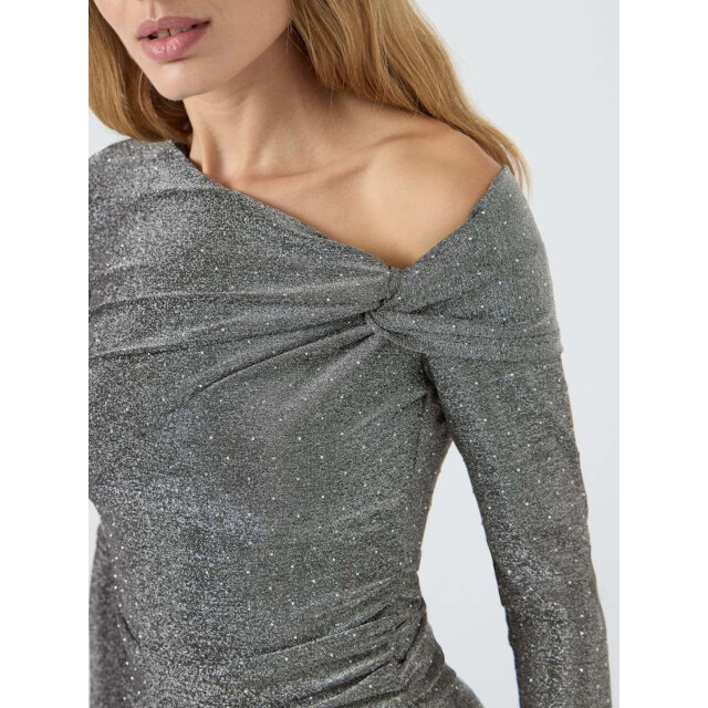 Y.A.S Yasstarla ls off shoulder top black/dark silver 26039094-190939001 large