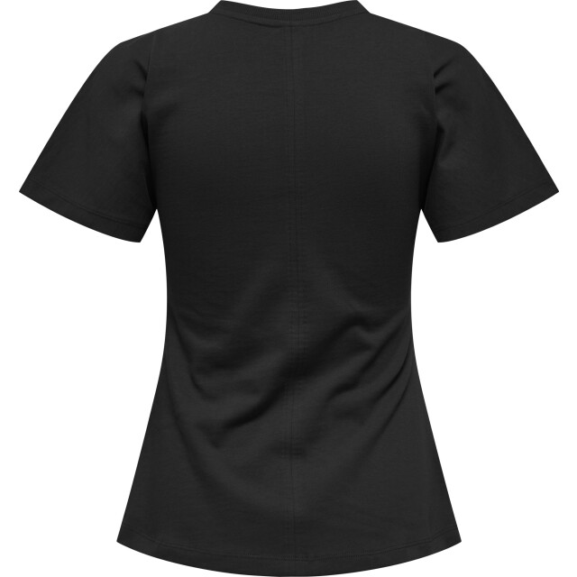 Only Onlmarie s/s ruching top jrs noos black 15365258-177911 large